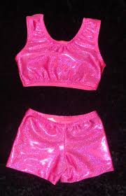 4 5 Girls Size Ready To Ship Sports Bra And Shorts In Pink Twinkle