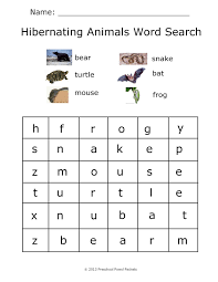 Hibernating Word Search Suitable For Prek Kindergarten Worksheets Kindergarten Worksheets Printable Kids Word Search