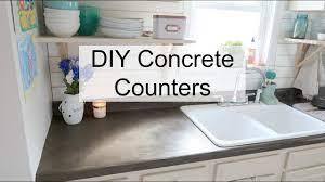 Diy Concrete Counters Over Old Laminate Youtube Diy Concrete Counter Concrete Counter Concrete Diy