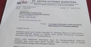 Pasoso no.1 tanjung priok jakarta utara, jakarta 14310 telepon : Lowongan Kerja Karyawan Ruas Tol Pemalang Batang Lowongan Kerja Disnaker