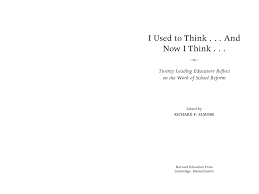 To my way of thinking, we are working on a very important project. I Used To Think And Now I Think