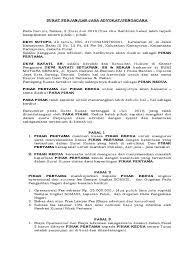 Yang bertanda tangan di bawah ini Surat Perjanjian Jasa Advokat