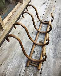 1920s Bentwood Hat Rack Wall Mount Hanging Hooks Coat Rack Vintage French Thonet Style Hat Rack Wall Hat Rack French Vintage