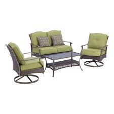 This wicker outdoor furniture set can match any home style, which is a good choice for living rooms, porches, poolsides or gardens. Better Homes Gardens Providence 4 Piece Patio Conversation Set Red Walmart Com Walmart Com