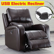 You can even take a nap on these chairs, as they recline as flat as a bed. Electric Recliner Chair Sofa Air Leather Usb Port Lounge Overstuffed Furniture 791313066233 Ebay