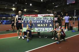 World record 4 x400m mens relay birmingham indoor world athletics championship 2018. No Slowing Down Rowley S Roger Pierce Sets World Record In 4x400 Relay At Age 73 Local Sports Newburyportnews Com