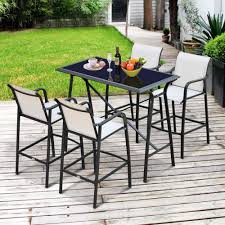 Patio Counter Dining Table Height Outdoor Bar 5 Piece Table And Chairs Furniture Patiocounterdining Patio Dining Table Dining Table Height Garden Furniture
