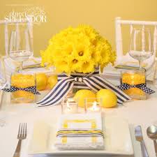 Black And Yellow Diy Table Decor Do It Yourself Wedding Reception Centerpieces St Simons Is Yellow Centerpieces Unique Wedding Centerpieces Yellow Wedding