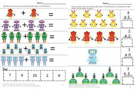 These Robot Themed Math Worksheets Will Help Students In Preschool Kindergarten Speci Preschool Math Centers Math Centers Kindergarten Special Education Math