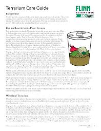 Terrarium Care Guide Nutrient Cycle Summer Science Biology Resources