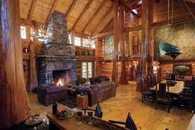 12 Ways To Add Affordable Luxury To Your Log Home Log Homes Log Cabin Homes Log Home Interior