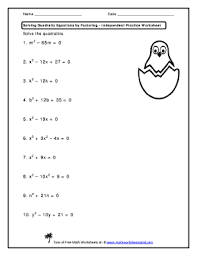 Use quadratic formula method to solve each problem. Solve Quadratic Equations By Factoring Worksheet Promotiontablecovers