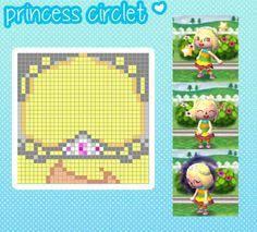 Acnl Hair Princess Circlet Grid Animal Crossing Animal Crossing Hair Animal Crossing 3ds
