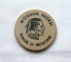 A Vintage Indian Head Wooden Nickel That Is Advertising Fleetguard The Big Rig Wooden Nickle Wooden Cheap Pendant Lights
