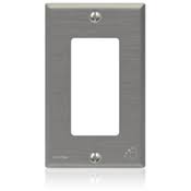 Powder coating wood grain, marble & other decorative finishes. 84401 A40 1 Gang Decora Wallplate In Antimicrobial Treated Powder Stainless Steel Leviton