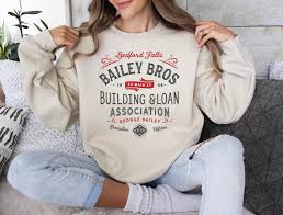 Bailey Brothers Building & Loan Holiday Sweatshirt, Merry Christmas Shirt,  Christmas Movies Shirt, Holiday Sweatshirt