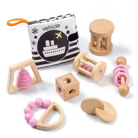 Wooden Rattle Set