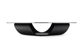 Mobius coffee table w/ tempered glass top; Coffee Table In Metal With Glass Top For Hotels Idfdesign