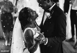 African American Black And White Wedding Party Download Premium Image Of Black Couple Dancing On Their Wedding Day 100991 Black Couples Couple Dancing African American Weddings