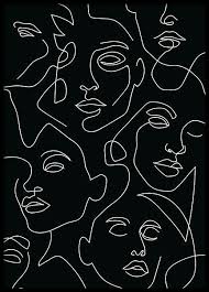 Aesthetic Computer Aesthetic Art Black And White Wallpaper Small Posters Print 21x30 Cm Sheets In 2020 Line Art Drawings Line Art Poster Art