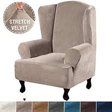 Amazon Com Easy Going Stretch Wingback Chair Sofa Slipcover 1 Piece Sofa Cover Furniture Protector Couc In 2020 Slipcovers For Chairs Wingback Chair Covers Wing Chair