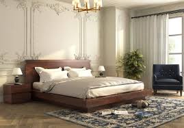 Master bedroom size for king bed india. Buy Florian Bed Without Storage King Size Walnut Finish Online In India Wooden Street Wooden King Size Bed Bed Without Storage Bed Designs With Storage