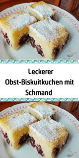 Leckerer Obst Biskuitkuchen Mit Schmand Schneller Leckerer Kuchen Lecker Biskuitkuchen