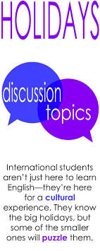 Holidays Adult Esl Discussion Topics Health Learn English Conversation Topics