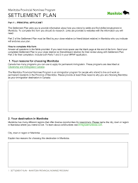 A reference letter for canadian immigration. Settlement Plan Sample Fill Online Printable Fillable Blank Pdffiller