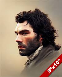 POLDARK ROSS AIDEN TURNER PORTRAIT PAINTING REAL CANVAS ART PRINT