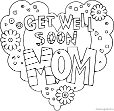 Our free printable 'get well soon' colouring pages for kids to print off and colour in will brighten up somebody's day who might be unwell recovering in hospital, ill at home or convalescing. Get Well Soon Mom Doodle Coloring Page Coloringall