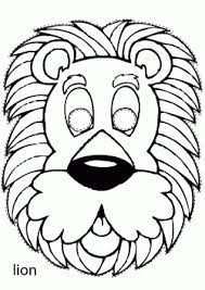 Aslan Maskesi Kalibi Okuloncesitr Preschool Kindergarten Maskeler Hayvan Aslan