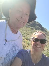 Hiking in southwest desert mountains