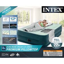 Intex Full 22 Durabeam Dream Lux Airbed Mattress With Built In Pump Walmart Com Air Bed Intex Mattress