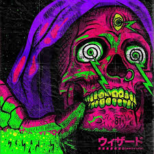 This Guy Is Magoz One Of The Strongest Sorcerers In The Skulloid Galaxy And The Creator Of The Necroalchemy A Powerful Paranormal Tech Skull Skull Art Neon Art