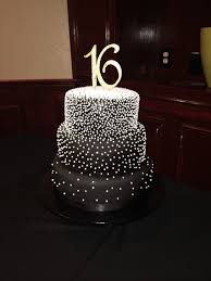 Sweet 16 Black And Pearl Cake Sweet16cakes Sweet 16 Black And Pearl Cake Sweet 16 Birthday Cake Pearl Cake 16th Birthday Cake For Girls