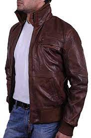 Mens Real Sheepskin Leather Bomber Jacket Brown Classic C Https Www Amazon Co Uk Dp B00ms6cac0 Cool Jackets For Men Jackets Men Fashion Leather Jacket Men