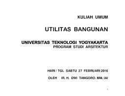 Latar belakang teknologi mengalami perkembangan secara terus menerus, termasuk juga teknologi di bidang pergedungan. Pdf Utilitas Bangunan Dimas Prasetyo Academia Edu