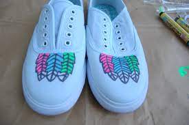 Boring Into Flashy Aztec Gems Easy Diy Way To Transform Your Shoes Diy Shoes Diy Sneakers Shoes