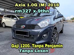 Check spelling or type a new query. Gaji 1200 Loan Senang Lulus Perodua Axia 1 0g Manual 2016 Cars Cars For Sale On Carousell