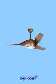 qazqa sirocco plafondventilator met lamp 1 lichts o 1300 mm bruin plafondventilator ventilator lampen