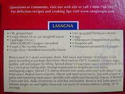 You can replace the beef filling with vegetarian alternatives such as spinach and mushroom. San Giorgio Lasagna Recipe Lasagna Recipe On Box Recipes Lasagna Recipe