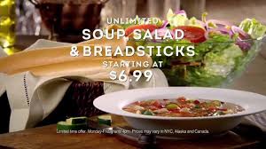 Olive Garden Unlimited Soup Salad Breadsticks Tv Commercial Never Too Much Ispot Tv