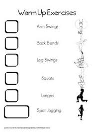 Pe Warm Up Exercise Cards Workout Warm Up Card Workout Warmup