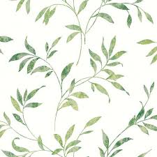 Barkhampstead 33 L X 20 5 W Floral And Botanical Wallpaper Roll Botanical Wallpaper Green Wallpaper Leaf Wallpaper
