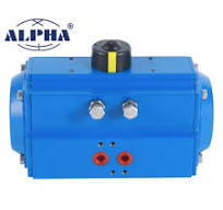 Alpha C Black Double Acting Pneumatic Valve Actuator with Gear Box Dgd100