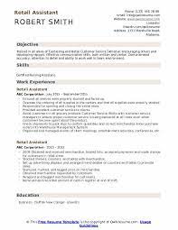 Retail Assistant Resume Samples Qwikresume