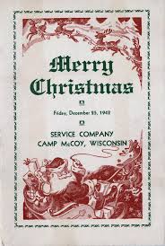 1942 WWII Army Camp McCoy, WI Christmas ...