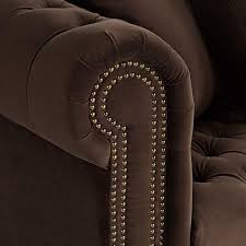 Modway idyll tufted leather chesterfield sofa. Jules 90 W Chocolate Brown Velvet Tufted Chesterfield Sofa 58j03 Lamps Plus