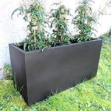 Jardiniere En Fiberstone Noir Mat 3 Tailles Decoclico Jardin Decoclico Jardins Pot De Fleurs Terrasse Jardin